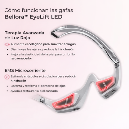 Bellora™ Ojos Sin Arrugas – Gafas LED de Rejuvenecimiento con Luz Roja